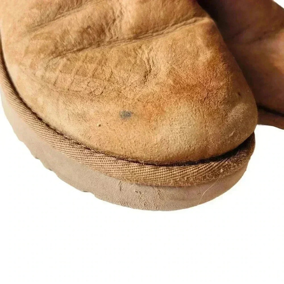 Ugg Women's Boots Bailey Bow Mini 1006057 Suede Chestnut Brown Boots USA Size 8 - Picture 3 of 11